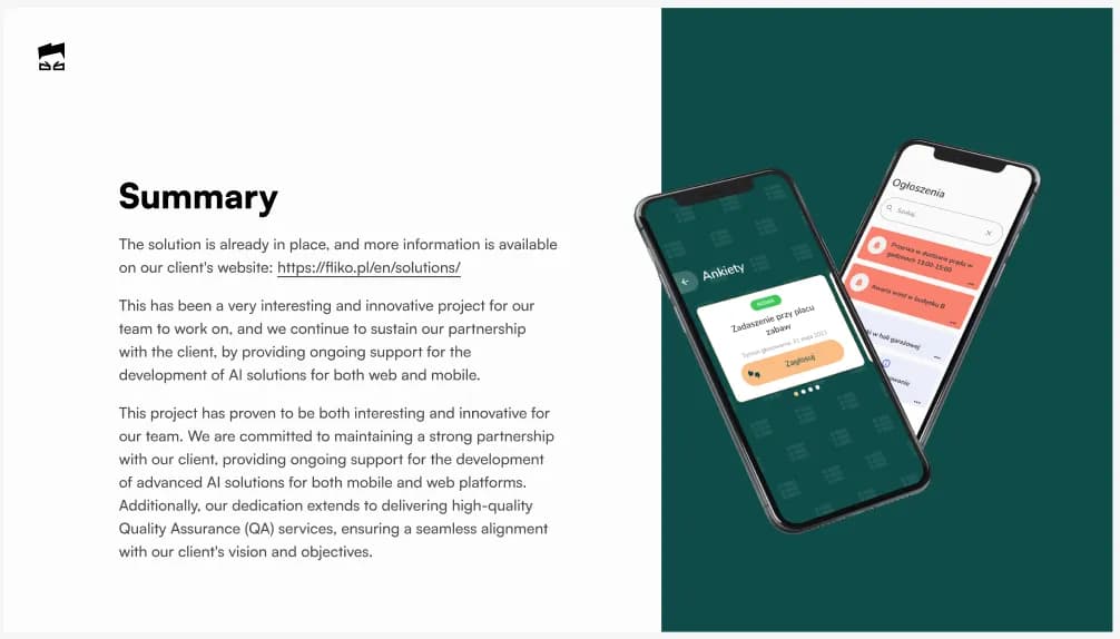 Artificial Intelligence Solutions for Fliko