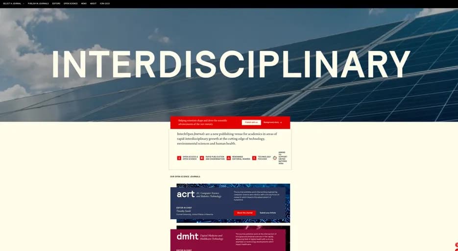 IntechOpen - Journals development