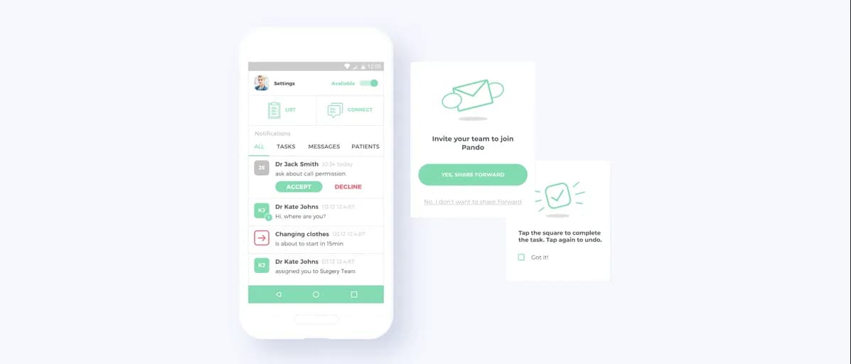 Pando: Secure Healthcare Chat for Efficient Communication