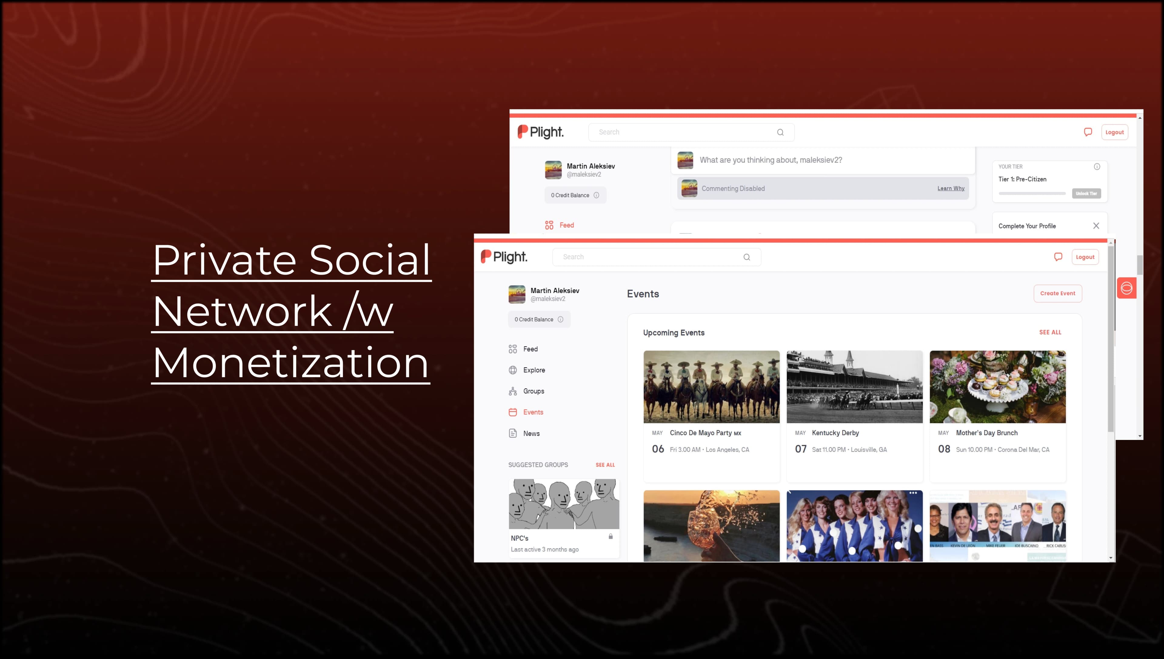 Private Social Network /w Monetization