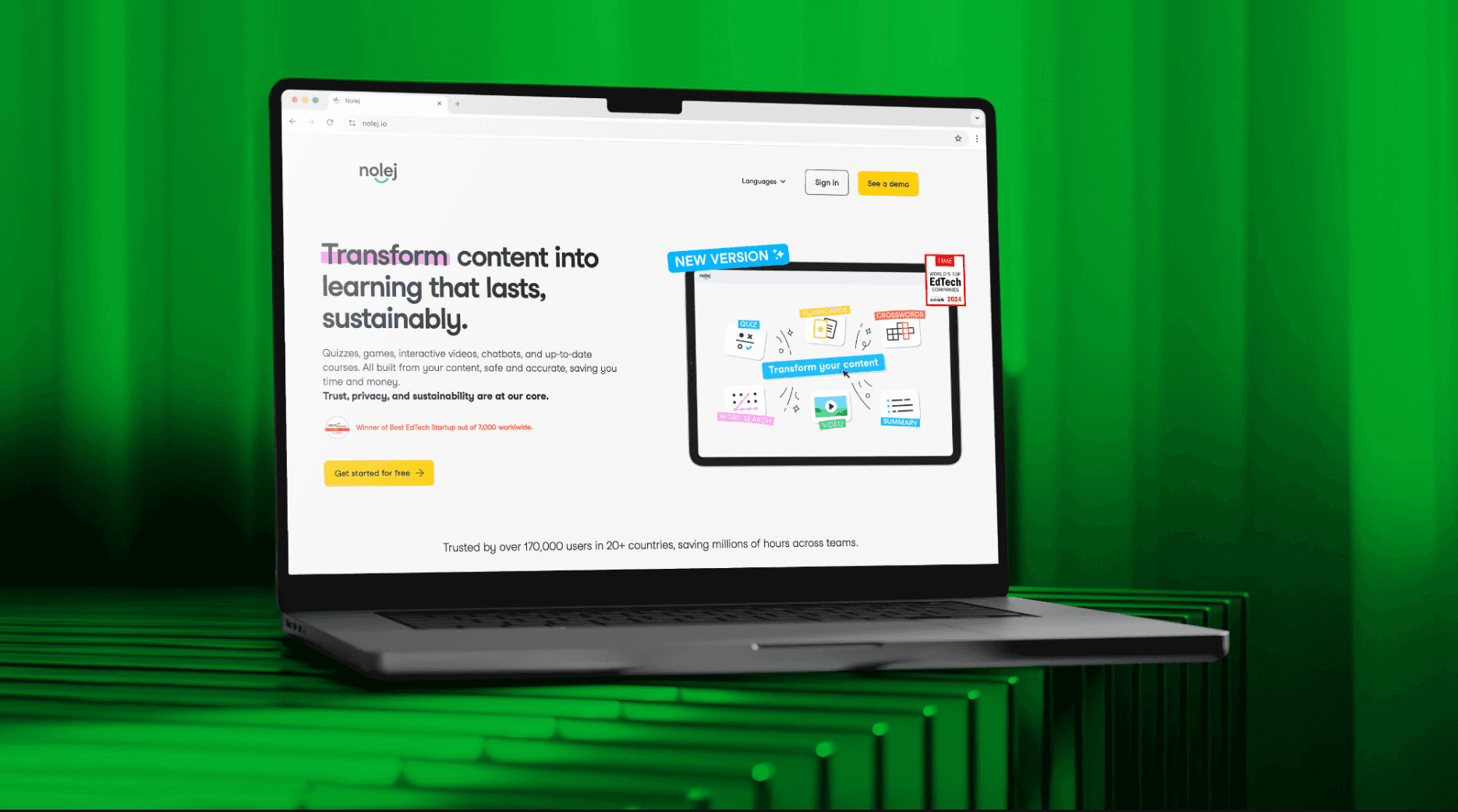 NOLEJ: AI course creator tailoring content for students