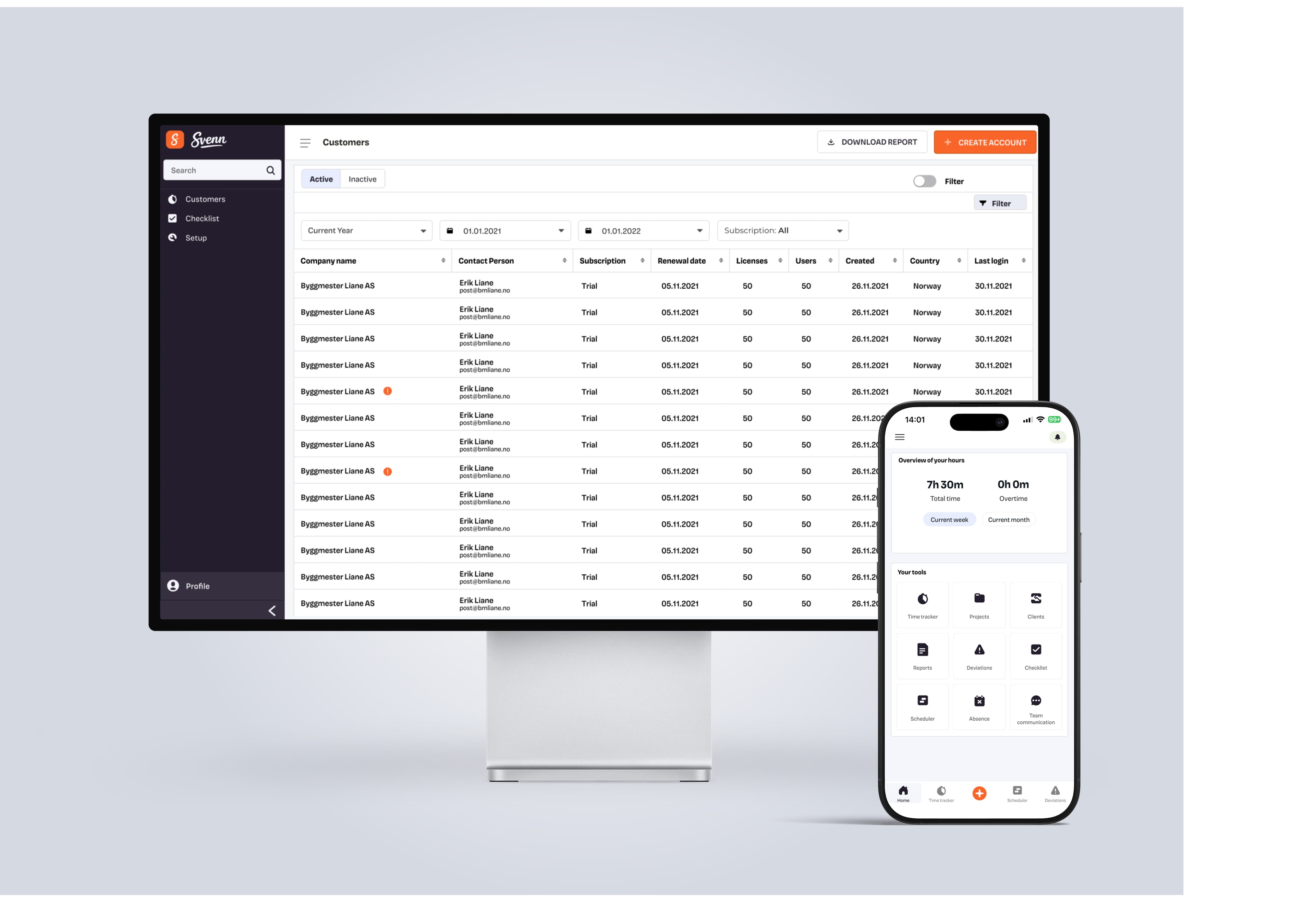 Scalable platform that covers the full construction workflow