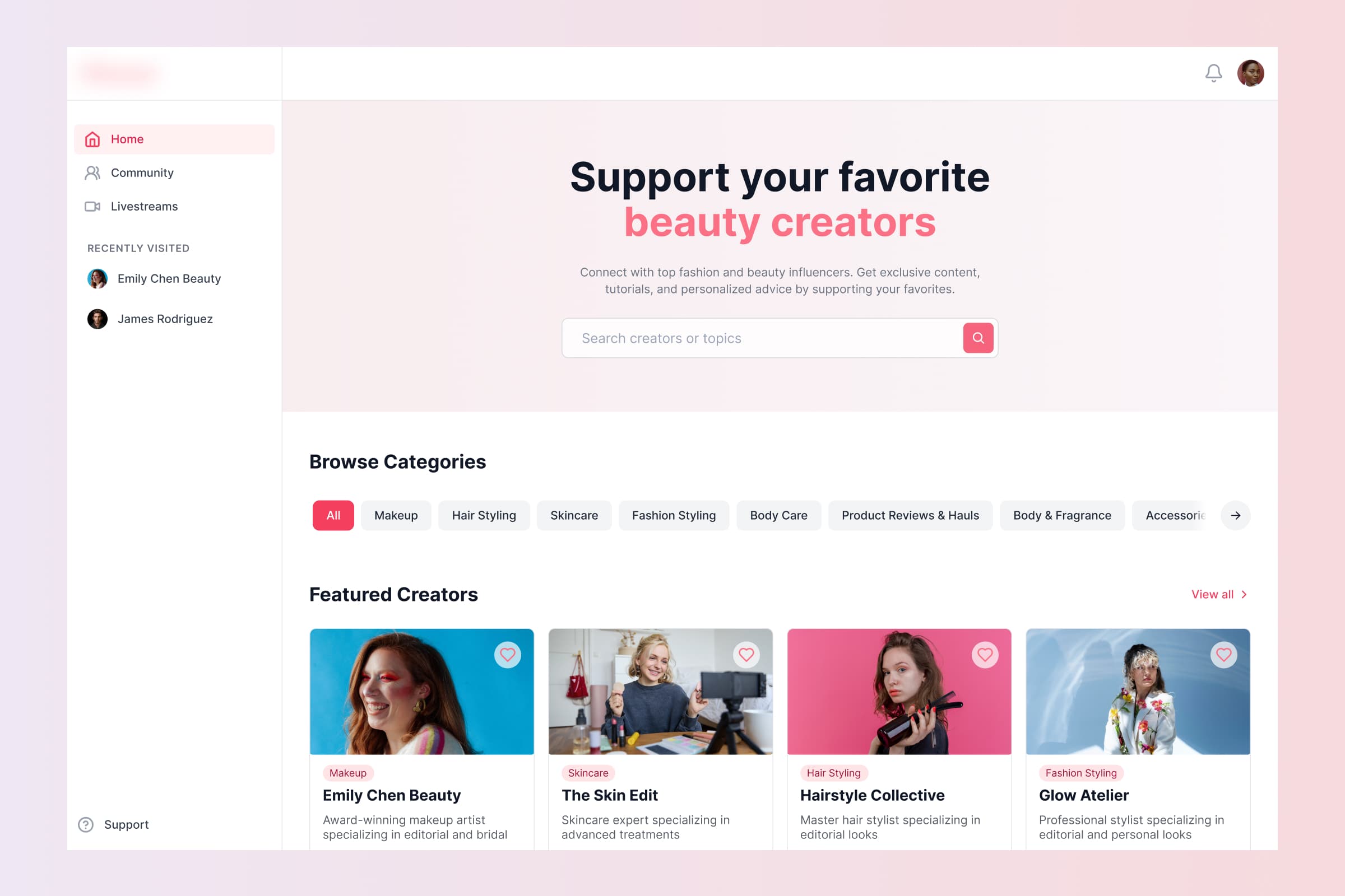 Development of a Streaming & Monetization Platform for Fashion and Beauty Influencers