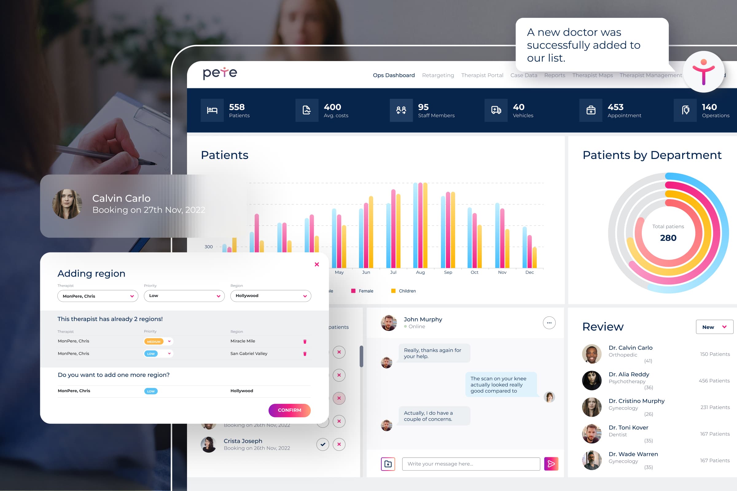 Healthcare Operations Management System for the Physiotherapy Organization