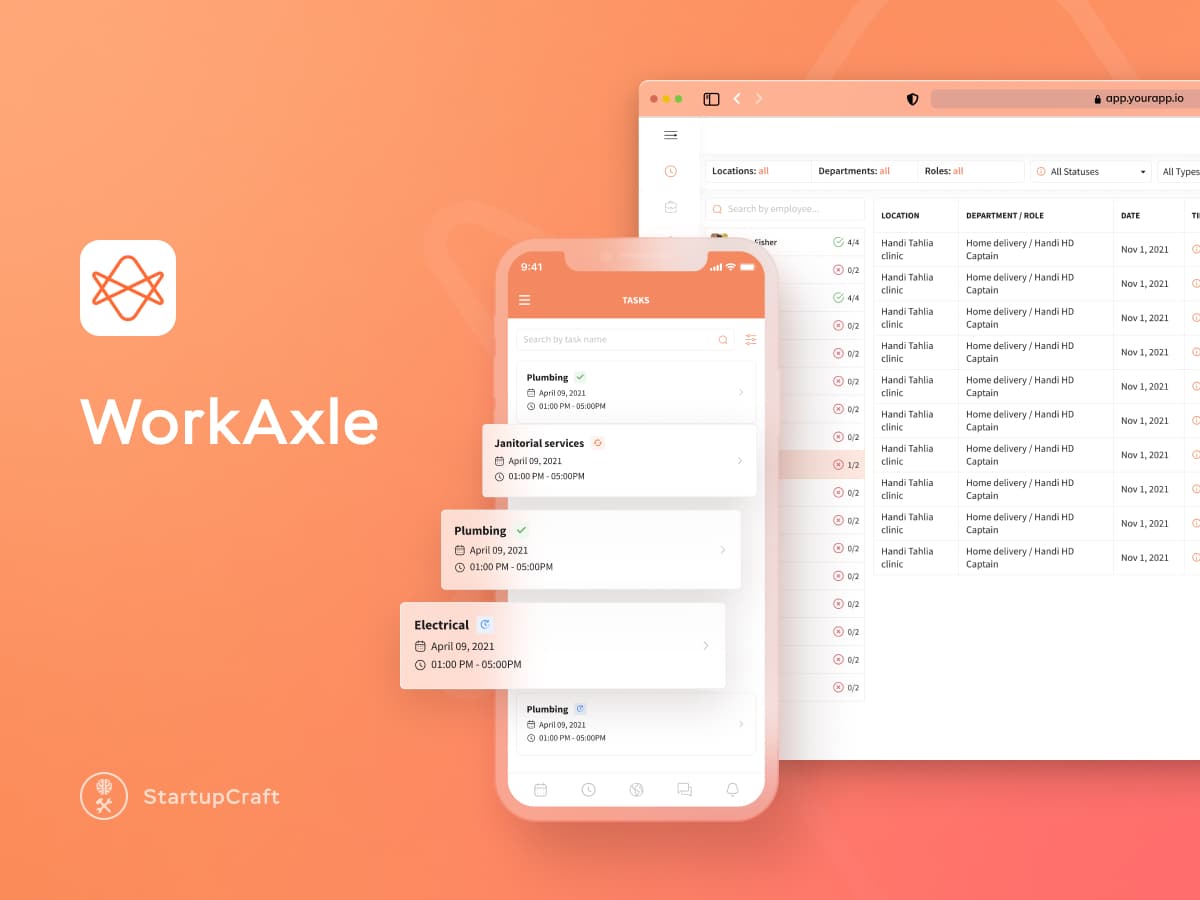 WorkAxle | React, React Native, Node.js, Web, iOS/Android