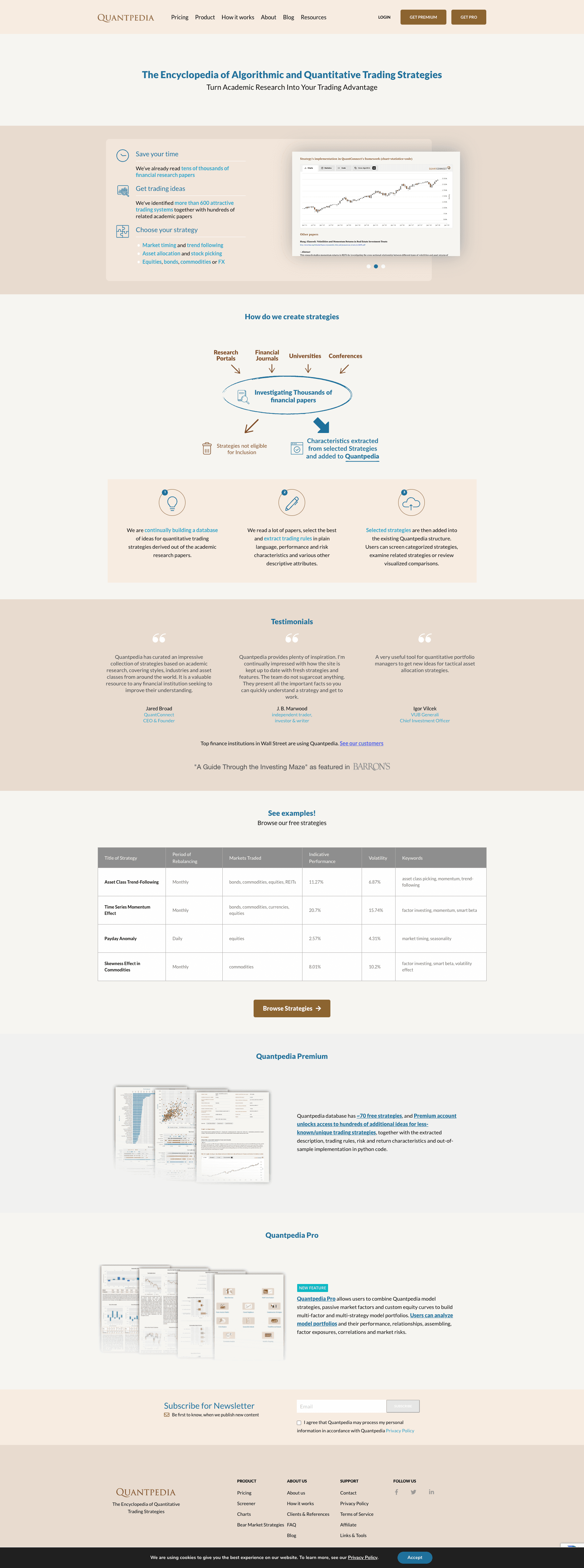 QuantPedia Web Application