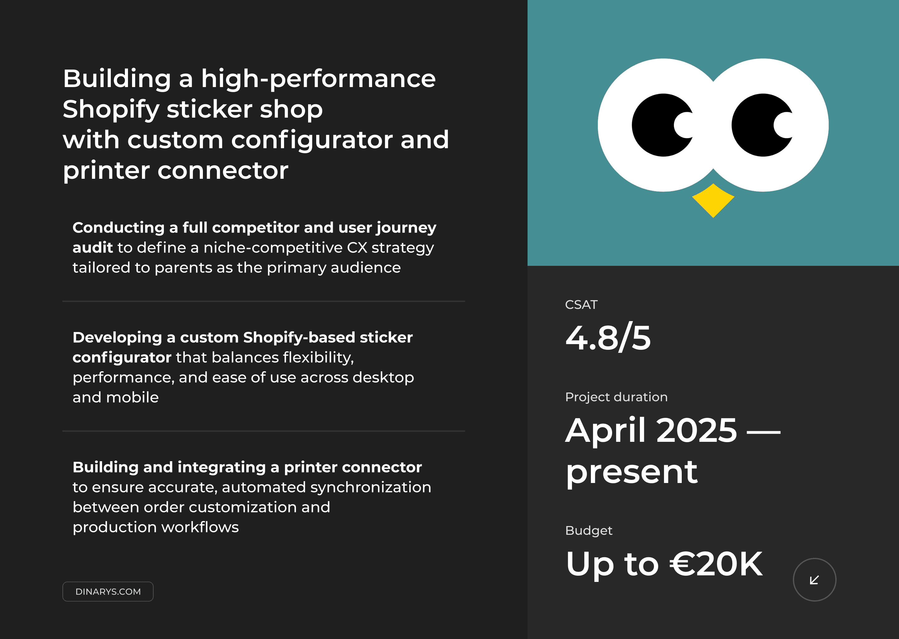 Delivering a CX-driven Shopify sticker platform