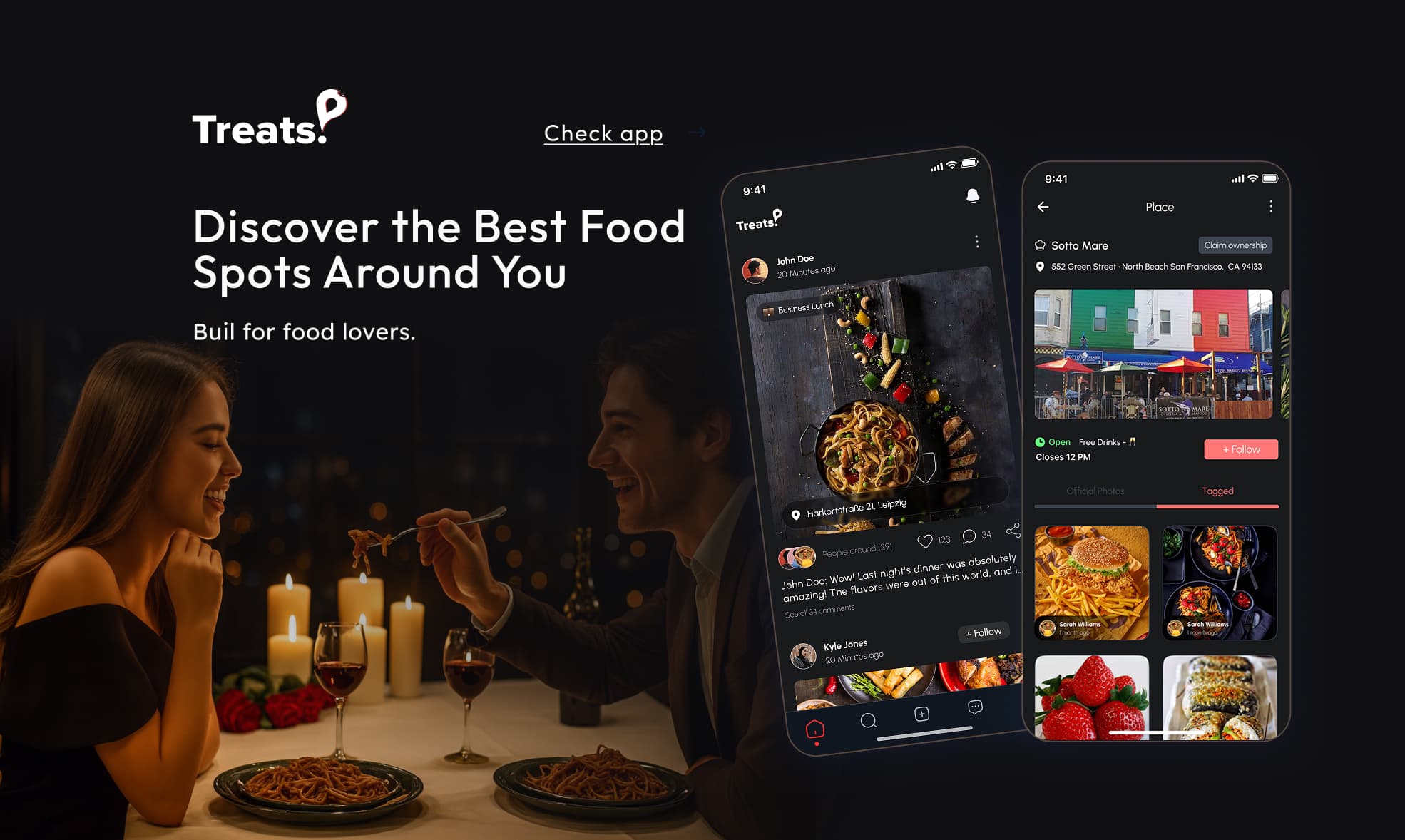 Location based Social App - Food, Drink and Treat