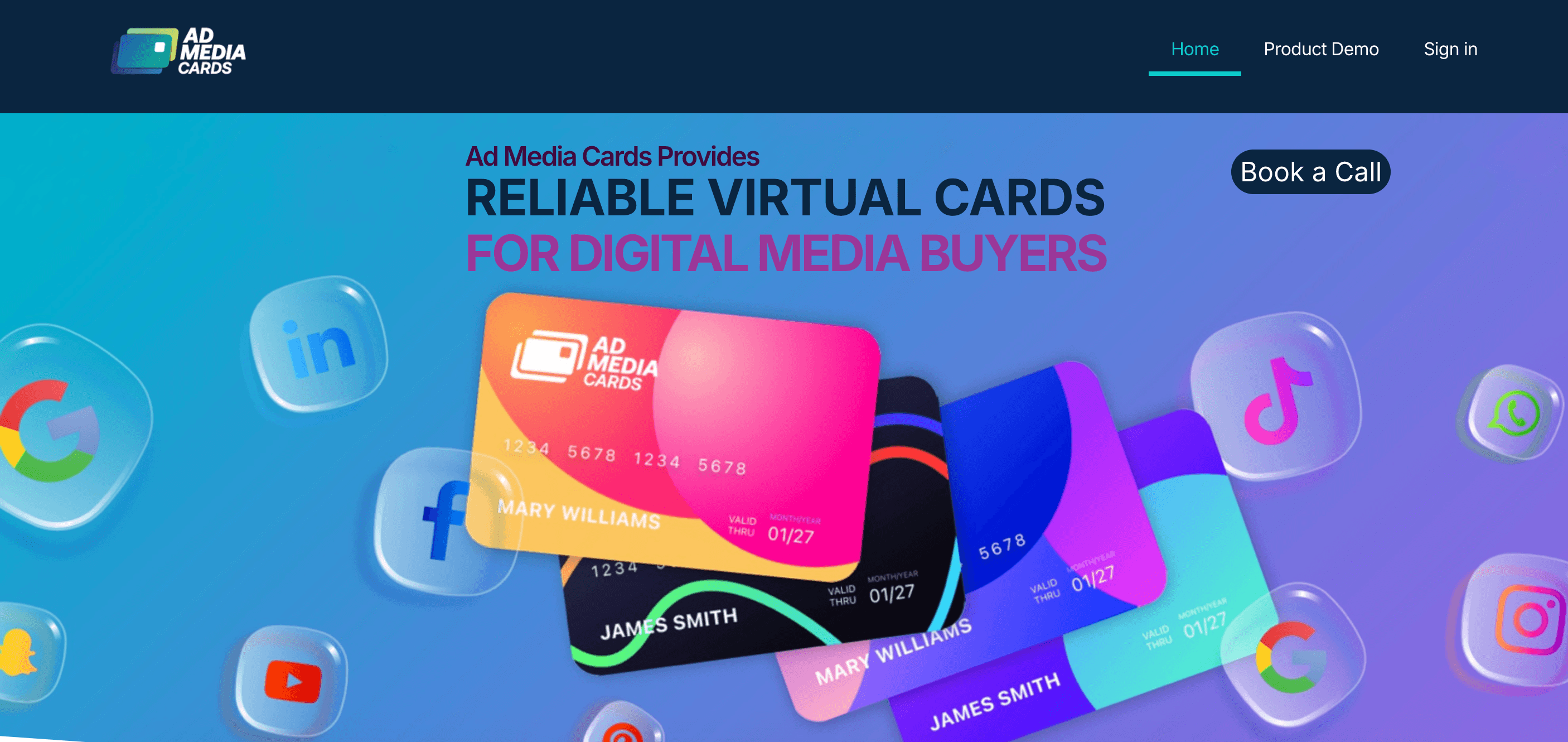 Ad Media Cards - Virtual Payment Solution