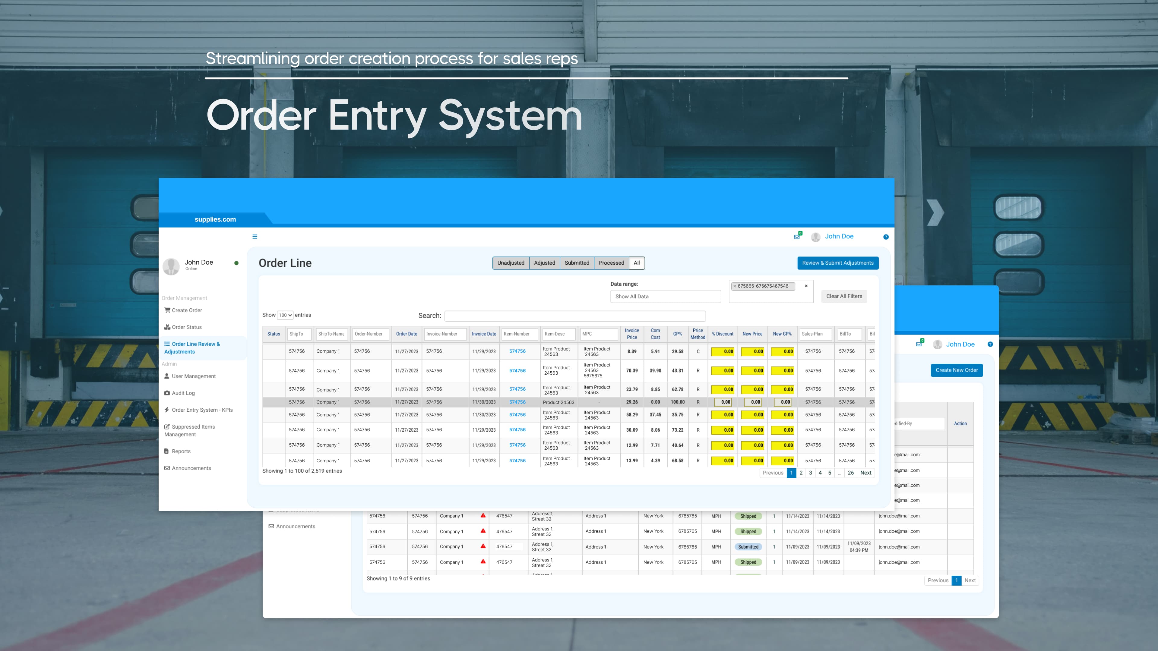 Order Entry System