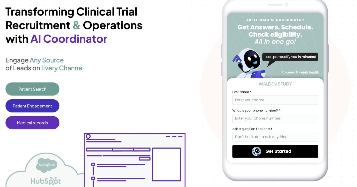 AI-powered candidate recruitment system for medical studies and chat assistant.